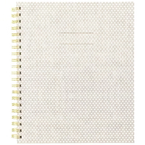 Sugar Paper Essentials 100pg Ruled Notebook 11"x9.625" Spiral White Dot: College Ruled, Soft Cover, Acid-Free, Perforated Pages