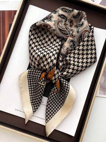 1pc 70*70cm Square Scarf Women Satin Bandana Print Bag Scarves Head Band Fashion Lady Hair Shawl Wrap Female Neckerchief Hijab