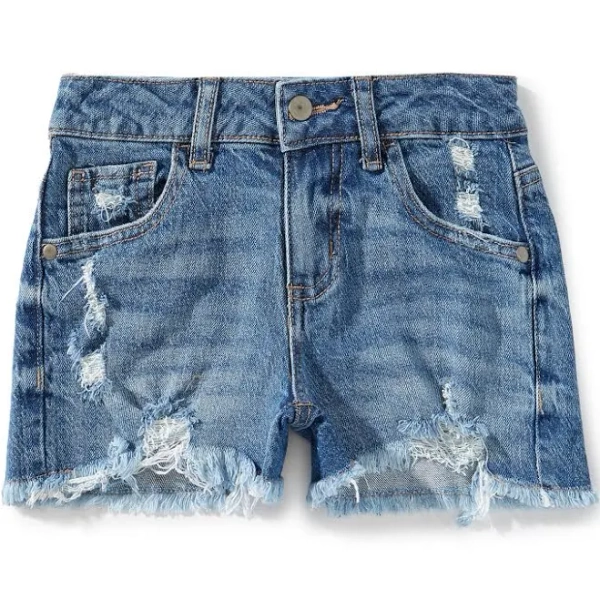 GB Big Girls Cut Off Distressed Denim Shorts