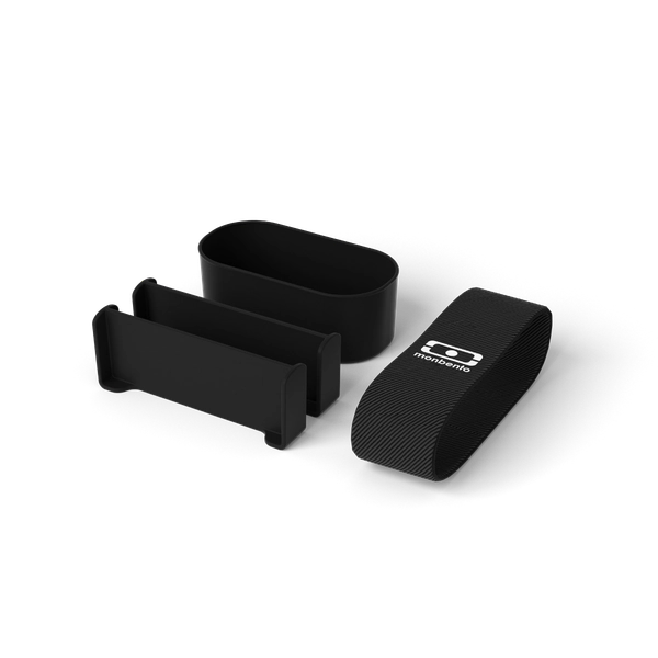 Bento box accessories sets for monbento MB Orignal black Onyx - Dividers, food cup, strip