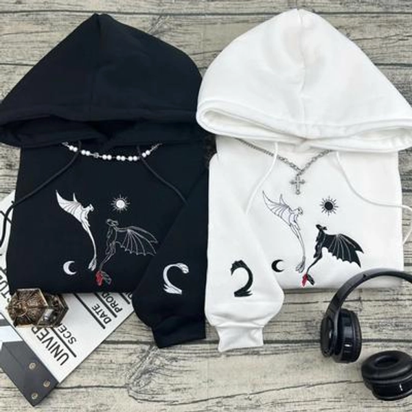 Toothless & Light Fury Embroidered T-Shirt, Toothless And Light Fury Couple Matching Sweater, How To Train Your Dragon Embroidery Hoodie