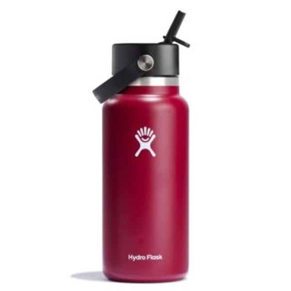 32 oz Wide Mouth with Flex Straw Cap - Berry