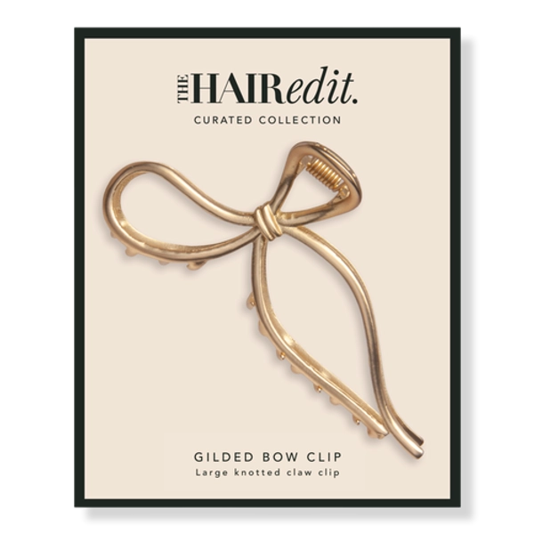 Gold Gilded Bow Claw Clip
