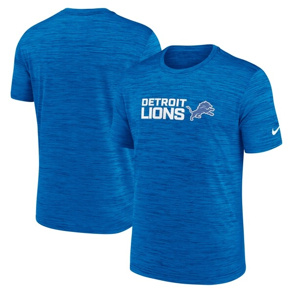 Men's Detroit Lions Nike Blue Big & Tall Primetime Reverse Play Velocity Performance T-Shirt