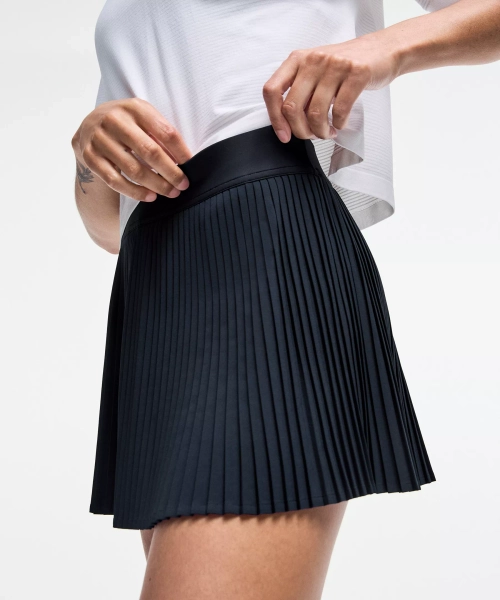 Varsity High-Rise Pleated Tennis Skirt - True Navy - 0