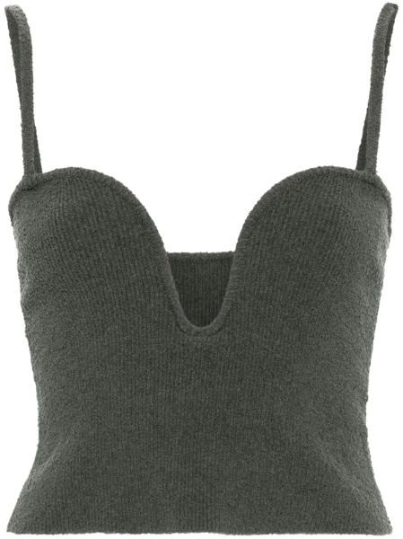 Nanushka haut crop en tweed | L