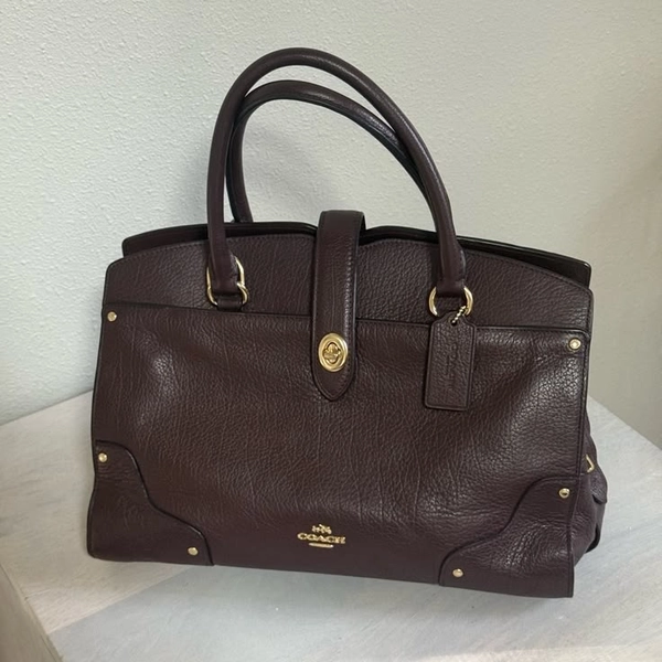 Coach Bags | Coach Mercer Satchel 30 In Oxblood Plum Grain Leather *Like New | Color: Brown/Gold | Size: Os | Coach leather handbags, Plum colored bag, Plum color outfits