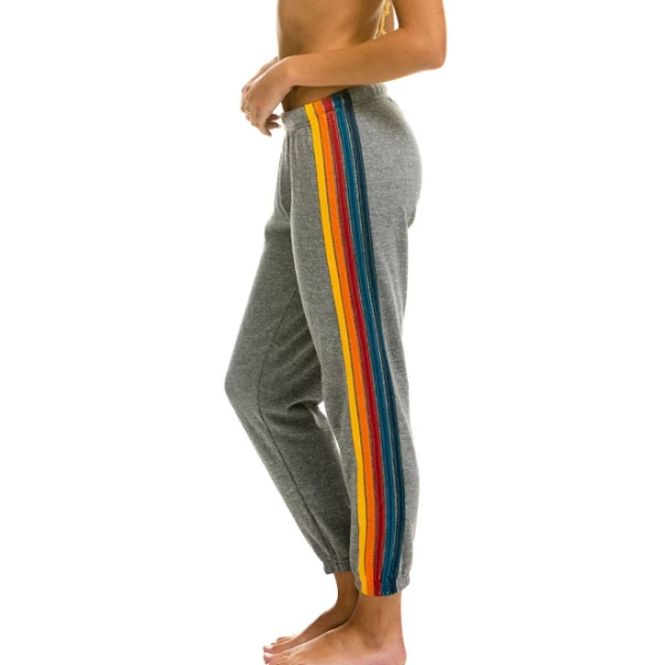 Aviator Nation Women's Rainbow 5 Stripe Sweatpants