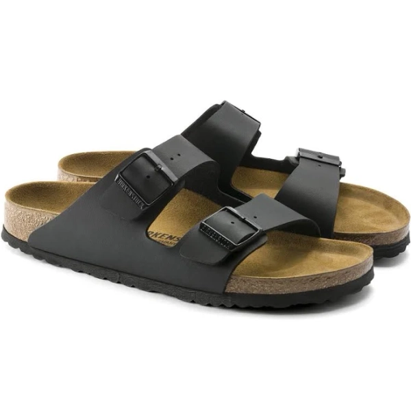 BIRKENSTOCK Arizona Birko-Flor Black Two-Strap Sandals