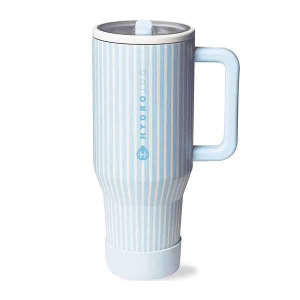 40 oz Stainless Steel Tumbler with Handle and Straw - Vacuum Insulated Travel Mug, Cup Holder Friendly, Cape Cod - Walmart.com