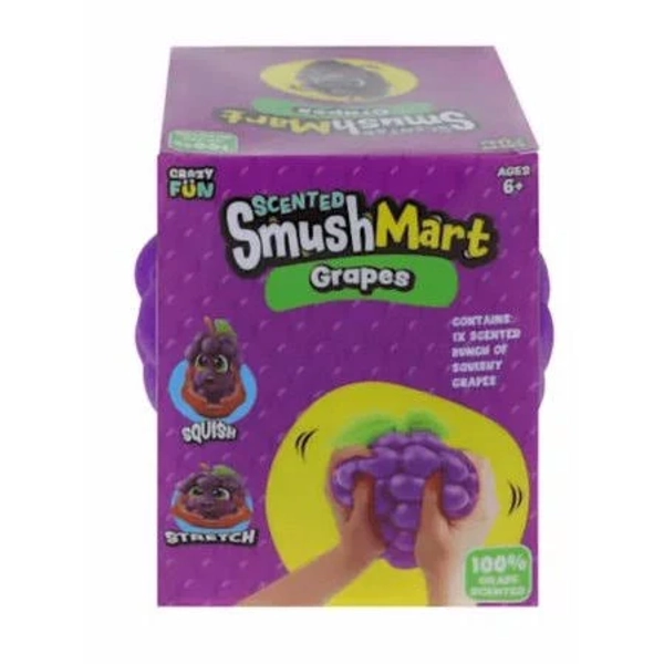 Smushmart Jumbo Squishy Grape-Slow-Rising Squishy Figure, Bread - Stress Relief Squeeze Ball, Purple