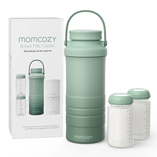 Momcozy 22oz Portable Breast Milk Cooler with 2 Bottles - 24 Hour Cooling - Walmart.com