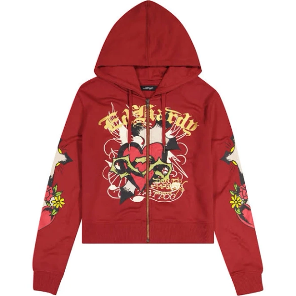 Sacred Heart Relaxed Zip Front Hoodie
