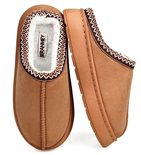 BERANMEY Cozy Platform Fuzzy Slippers for Women and Men Short Ankle Slippers with Anti-Slip Sole Lined with Warm Furry Perfect for Indoor & Outdoor Use - Walmart.com
