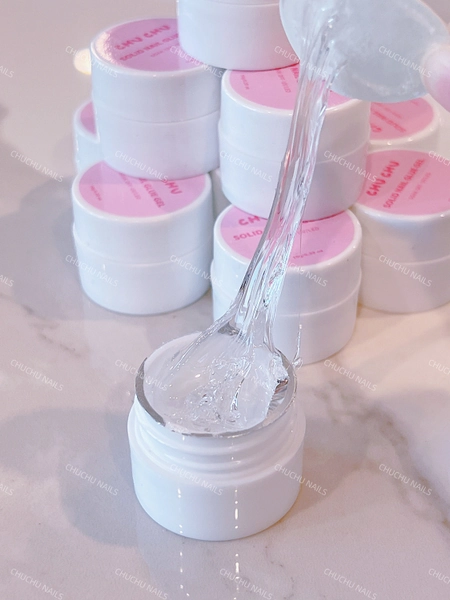 Solid Nail Glue Gel for Press on Nails | Non Stick fingers UV Gels | Stay up to 3 weeks | nails can be reused | Chu Chu Nails
