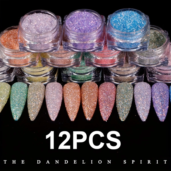 12pcs/Set Sparkling Fairy Nail Art Tiny Rhinestones, Holographic Dreamy Color Palette Nail Glitter. All-Scenario Compatible Nail Art Accessories allow you to easily recreate salon-quality nail art effects at home, suitable for nail art enthusiasts and professionals, DIY Nail Design, Professional Nail Decor, Sparkling Rhinestones, Smooth Application, Highshine Glitter, Decorative Nail Gems, Nail Artists, Home Manicure Lovers, Nail Charms, Nail Sequins