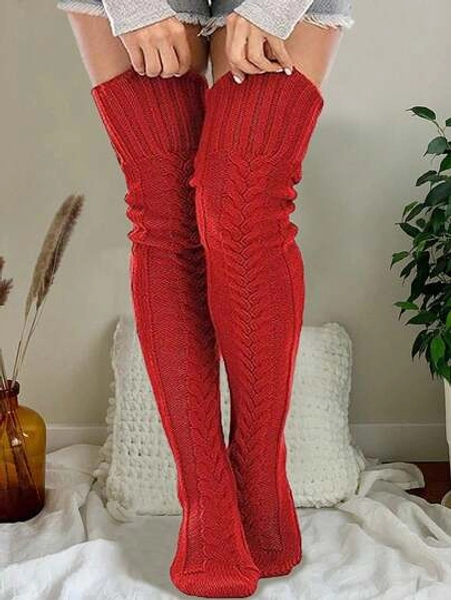 Women's Thigh High Socks, Over-The-Knee Socks, Ladies' Long Socks, Warm And Comfortable For Winter Christmas Gift
