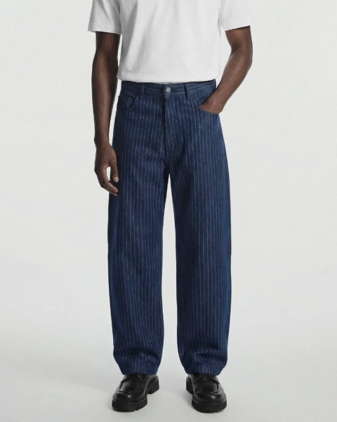 Calça Jeans Baggy Risca de Giz