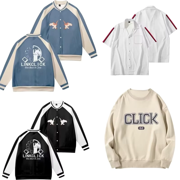 Link Anime Click Baseball Jacket Men Bomber Jacket Outerwear Shiguang Daili Ren Lu Guang Cheng Xiaoshi shirt Cosplay Uniform