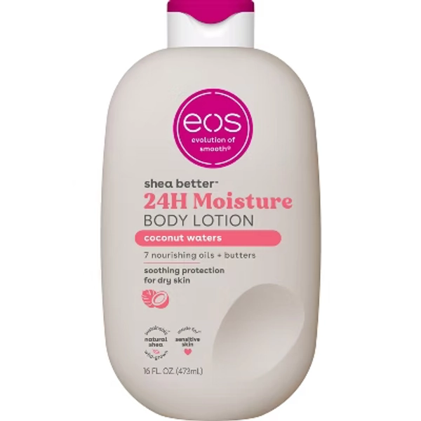 eos Shea Better 24H Moisture Body Lotion - Coconut Waters - 16 fl oz: Hypoallergenic, Paraben-Free, Whole Body