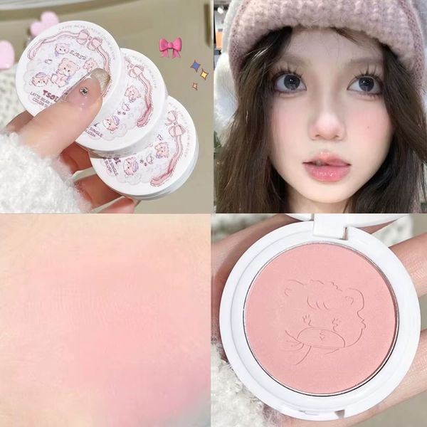Monochrome Cute Blusher Peach Milk Pink Cream Natural Cheek Tint Brighten Waterproof Matte Face Contouring Blush Palette Makeup - AliExpress 66