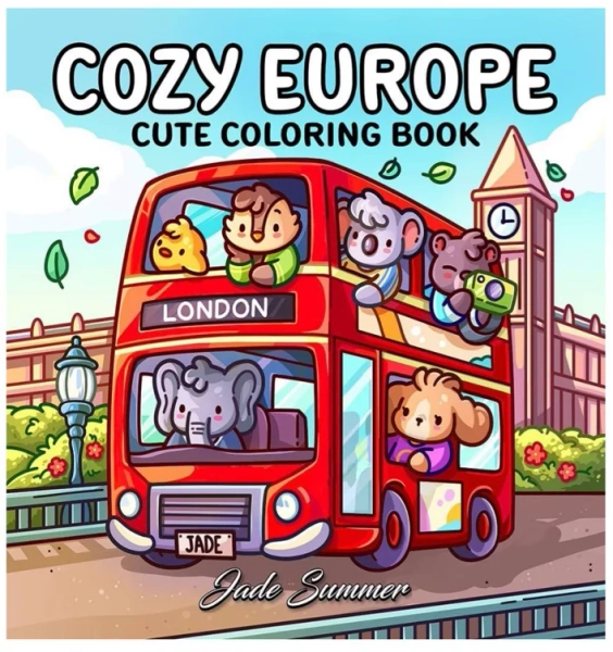 Cozy Europe: Cute Coloring Book for Adults and Teens with Charming Characters and Delightful European Scenes for Relaxation : Summer, Jade, Janney, Candice: Amazon.com.au: Books