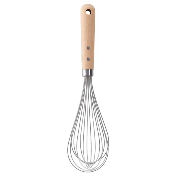 VARDAGEN Balloon whisk - stainless steel/beech 30 cm (12 ")