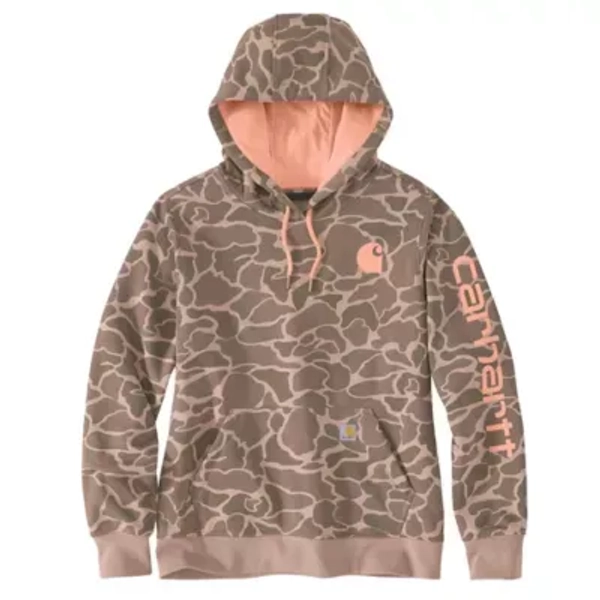 Carhartt Women's Relaxed Fit Midweight Logo Sleeve Graphic Printed Sweatshirt