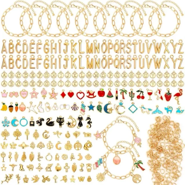 Gold Charm Bracelet Making Kit