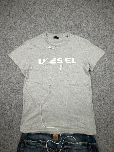 Diesel T-Shirt | Logo | Grau | Streetwear | Casual | Basic | Y2K | Sommer