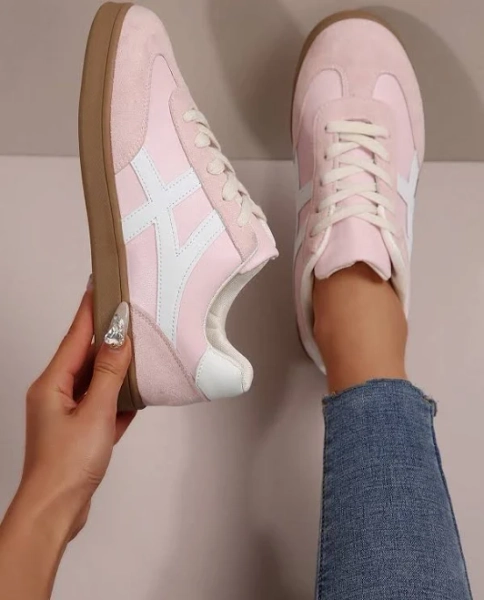 Girl's Lace-Up Non-Slip Sneakers