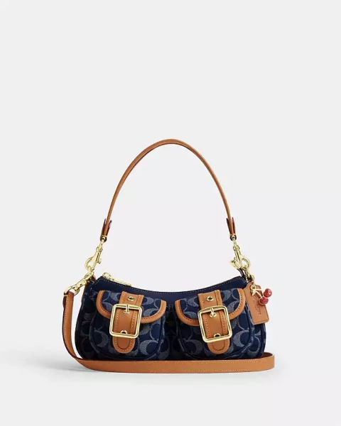 Gold/Den Gold/Natural Ashton Bag In Signature Denim