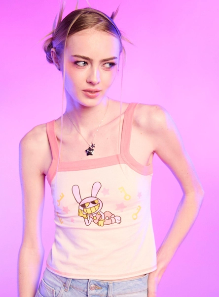 The Amazing Digital Circus Jax Contrast Girls Crop Tank Top