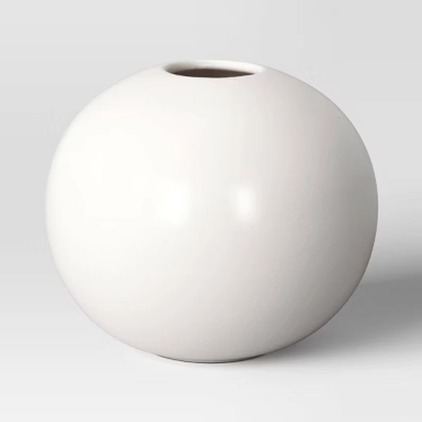 Ceramic Round Decorative Vase White - Room Essentials™