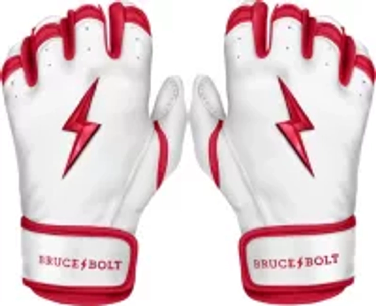 BRUCE BOLT Men's Chrome Series Short Cuff Batting Gloves