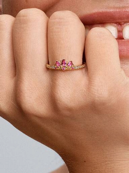 Disney Princess Rapunzel Tiara Ring | Gold plated | Pandora US