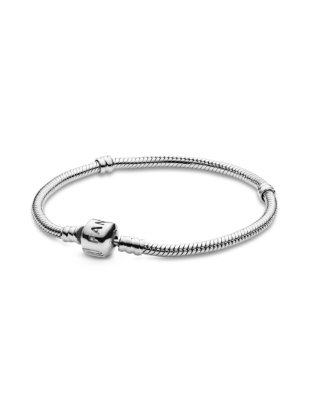 Pandora Moments Barrel Clasp Snake Chain Bracelet