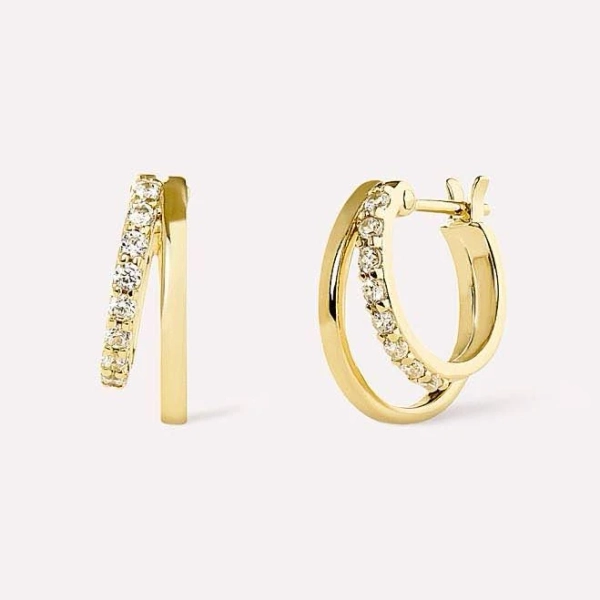 Ana Luisa Women's 14K Gold Plated & Silver Double Hoop Earrings