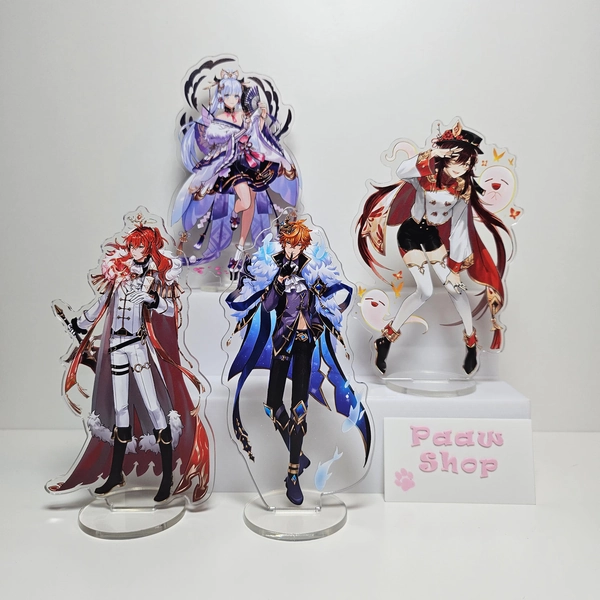 PRE-ORDER Genshin Impact Acrylic Stands, Diluc, Tartaglia, Hu Tao, Ayaka
