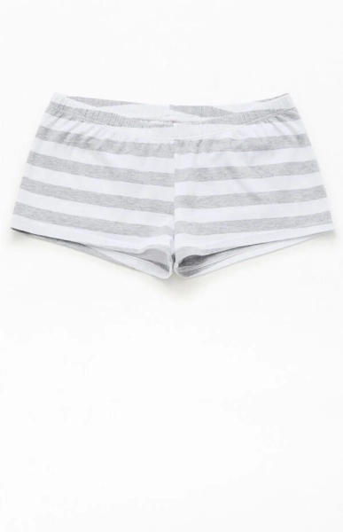 Gray Striped Boxer Boyshorts
