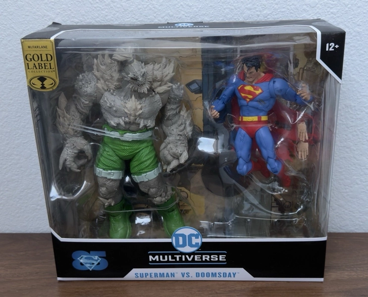 McFarlane Toys DC Universe Superman vs Doomsday Gold Label Figure 2-Pack Sealed