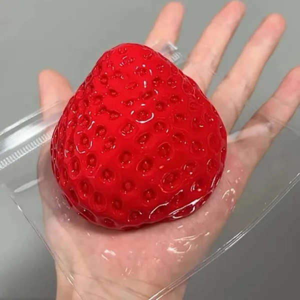 Taba Squishies Strawberry Fruit Squeeze Toys Kawaii Sticky Stress Fidget Toy Gift Perfect Desk