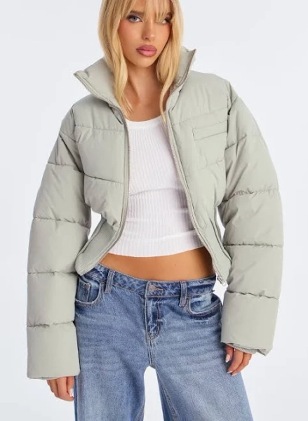 Fashion Nova Women's Cold Serve Corset Puffer Jacket