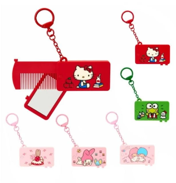 Hello Kitty Mini Mirror & Comb Keychain