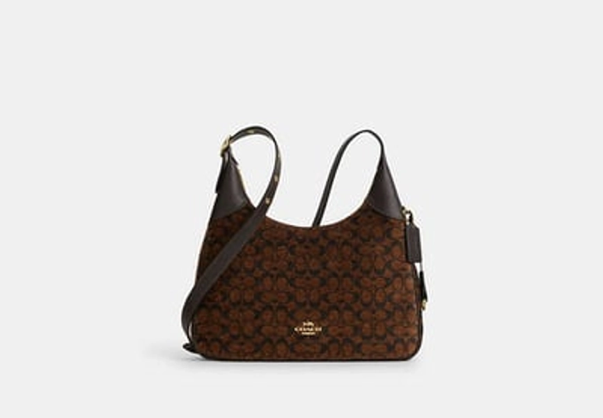 Coach Outlet Ella Shoulder Bag In Signature Chenille - Brown