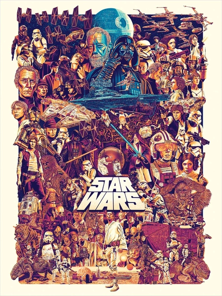 Star Wars A New Hope Skywalker Movie Film Poster Giclee Print Art 18x24 Mondo