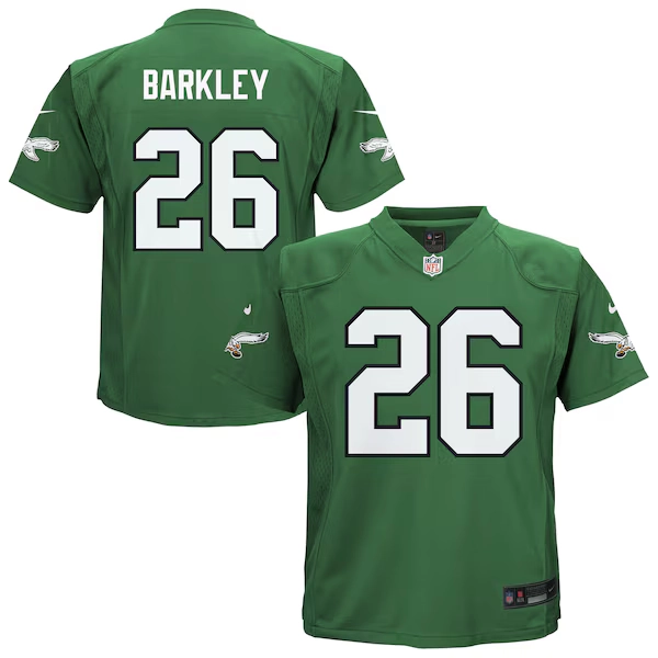 Preschool Philadelphia Eagles Saquon Barkley Nike Kelly Green Alternate Player Game Jersey