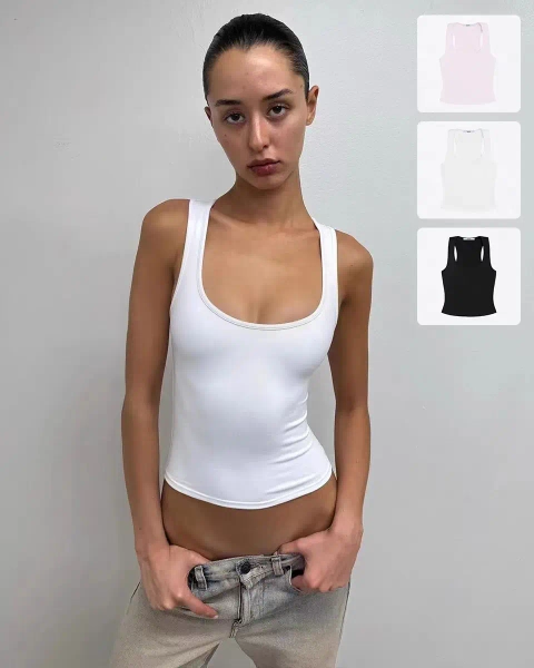 ank air summer top with solid color, black and white powder, wide shoulder strap, I-shaped tank top, women's sports, daily wear - AliExpress 200000345