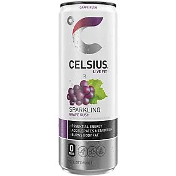 Celsius Sparkling Grape Rush Energy Drink Can