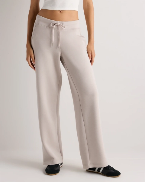 CloudComfort Wide Leg Pants in Pebble Beige